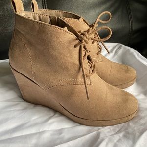 Tan booties